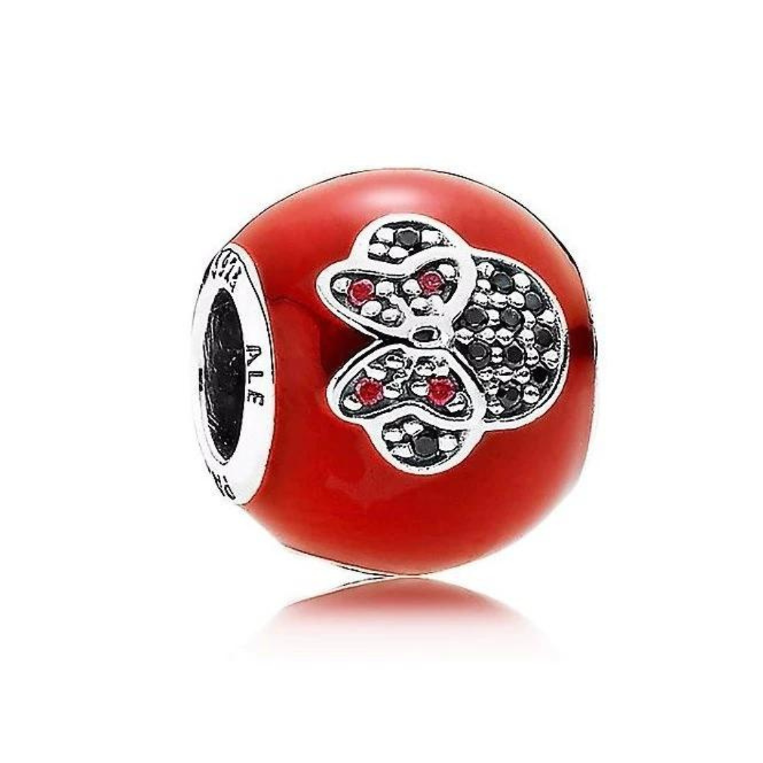 Charm Bola Roja Minnie y Mickey