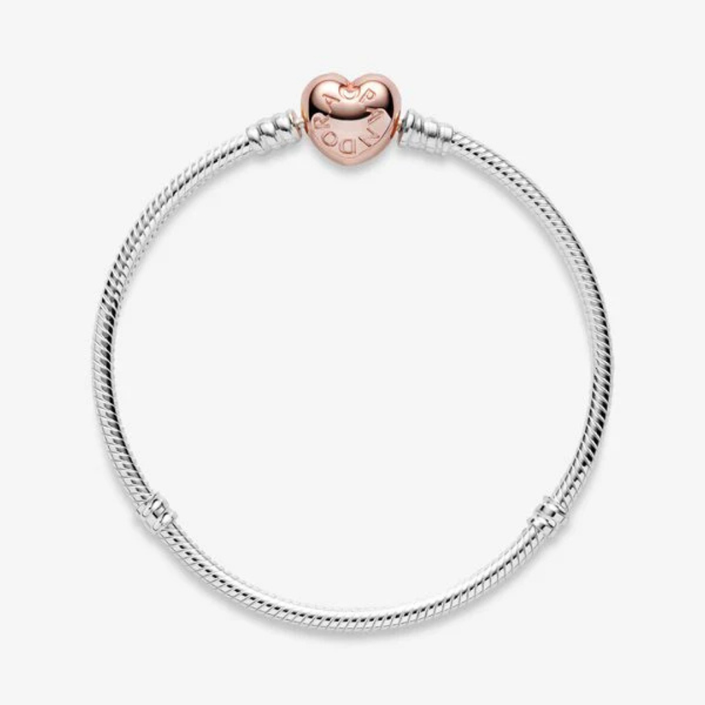 Pulsera Flexible de Corazón Gold Rose