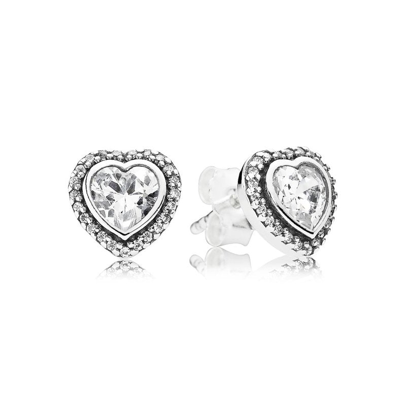 Aretes Corazón Zirconia