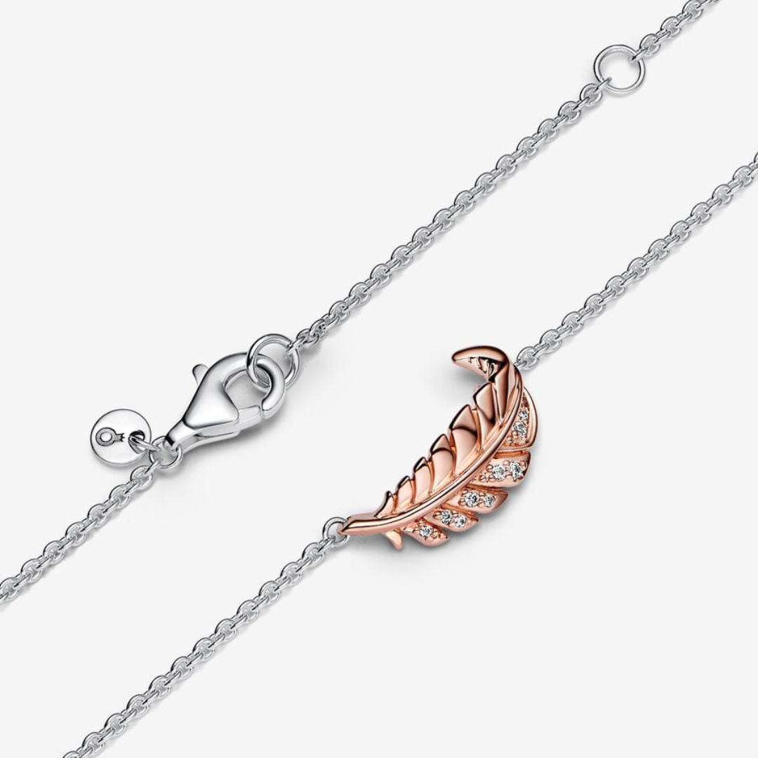 Collar Hoja Gold Rose