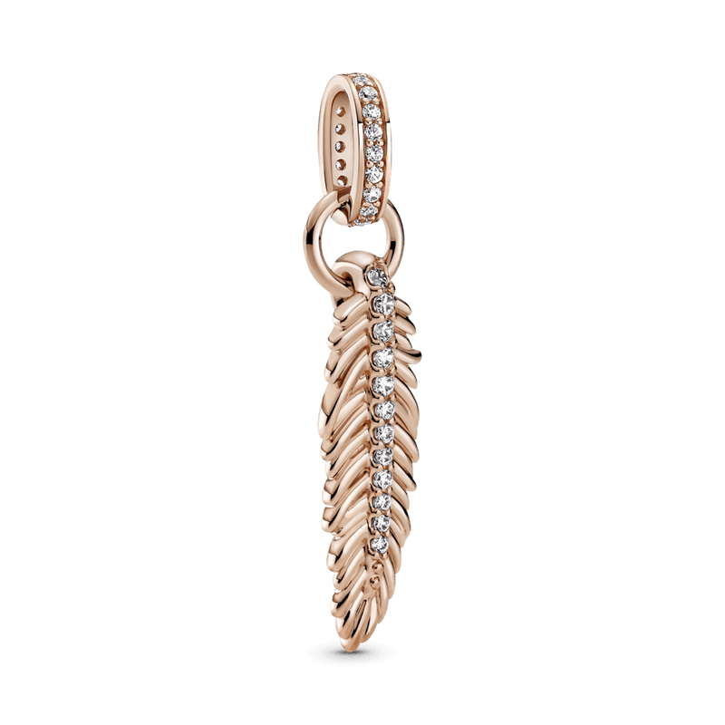 Charm pluma Gold Rose