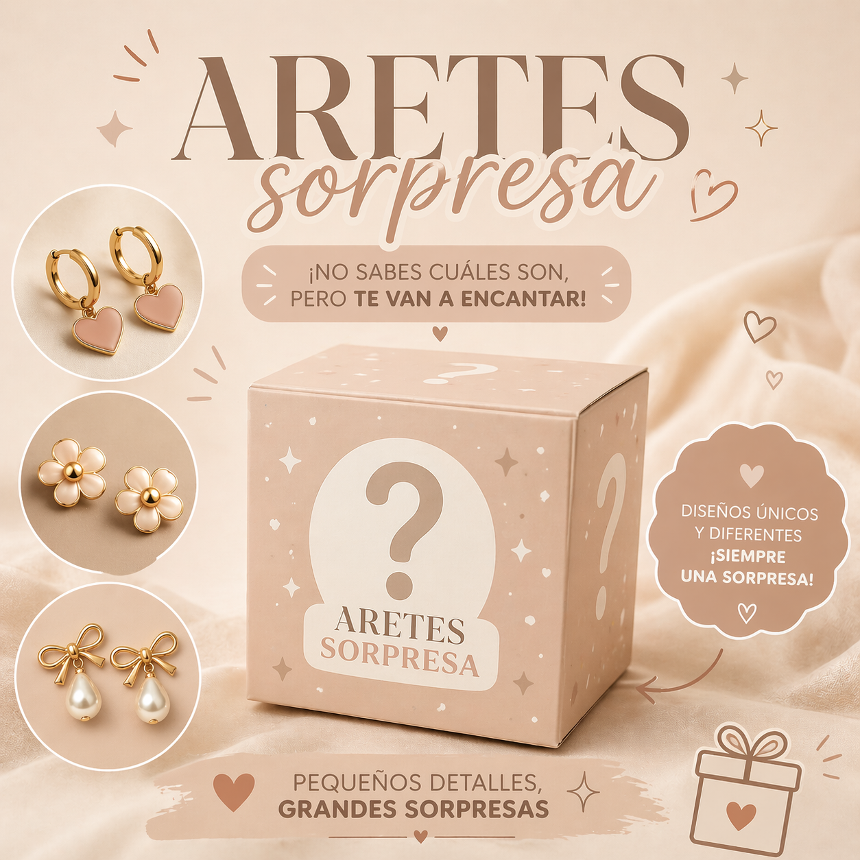 🎁 Aretes SORPRESA 🎁 (100% off)