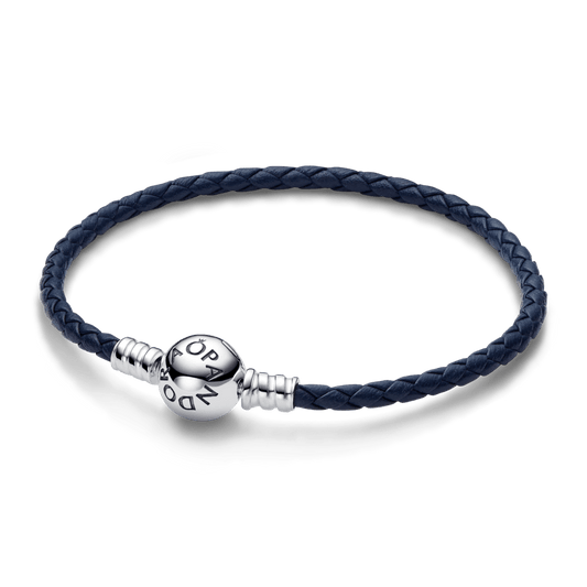 Pulsera Flexible de Piel Negra