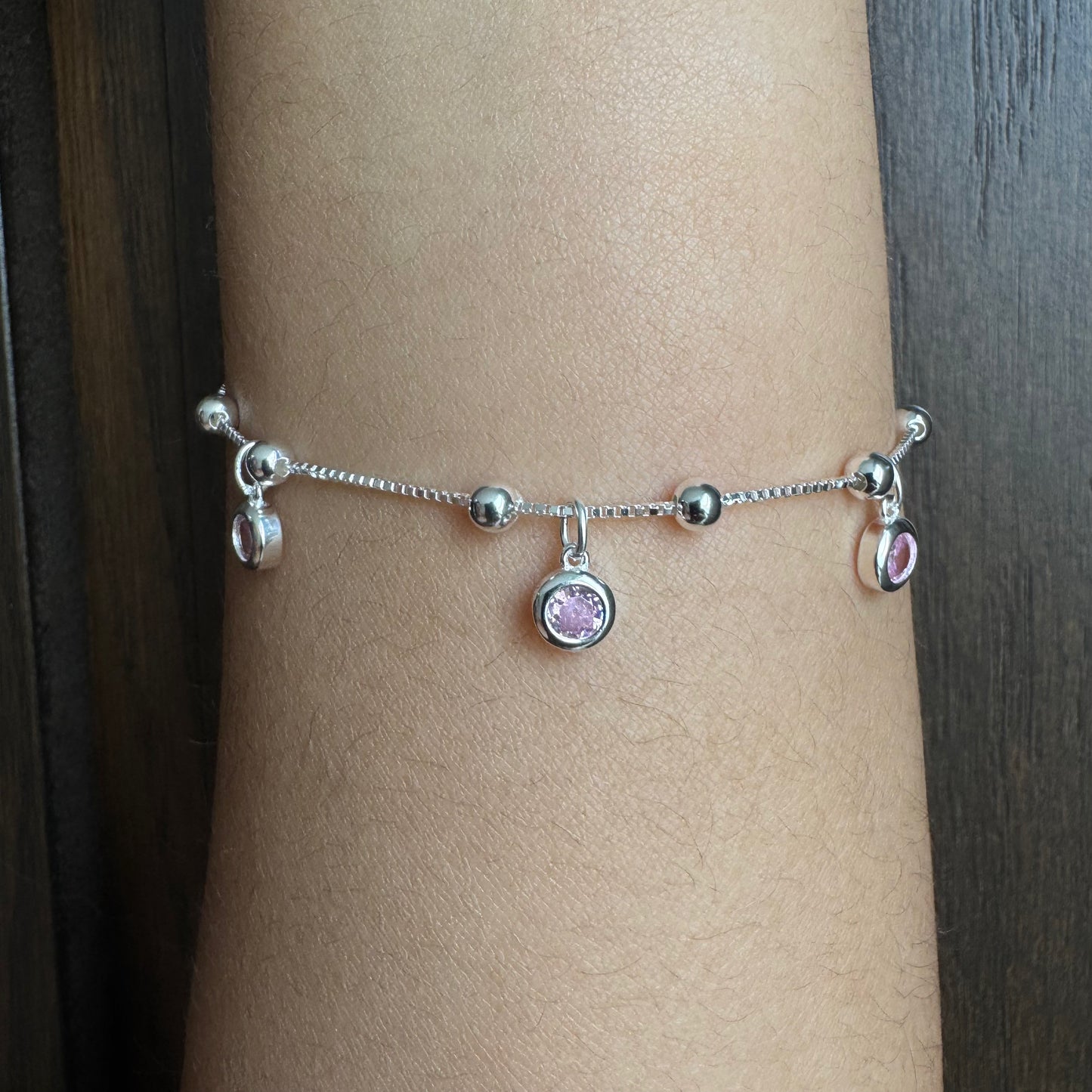 Pulsera Zirconias Colgantes