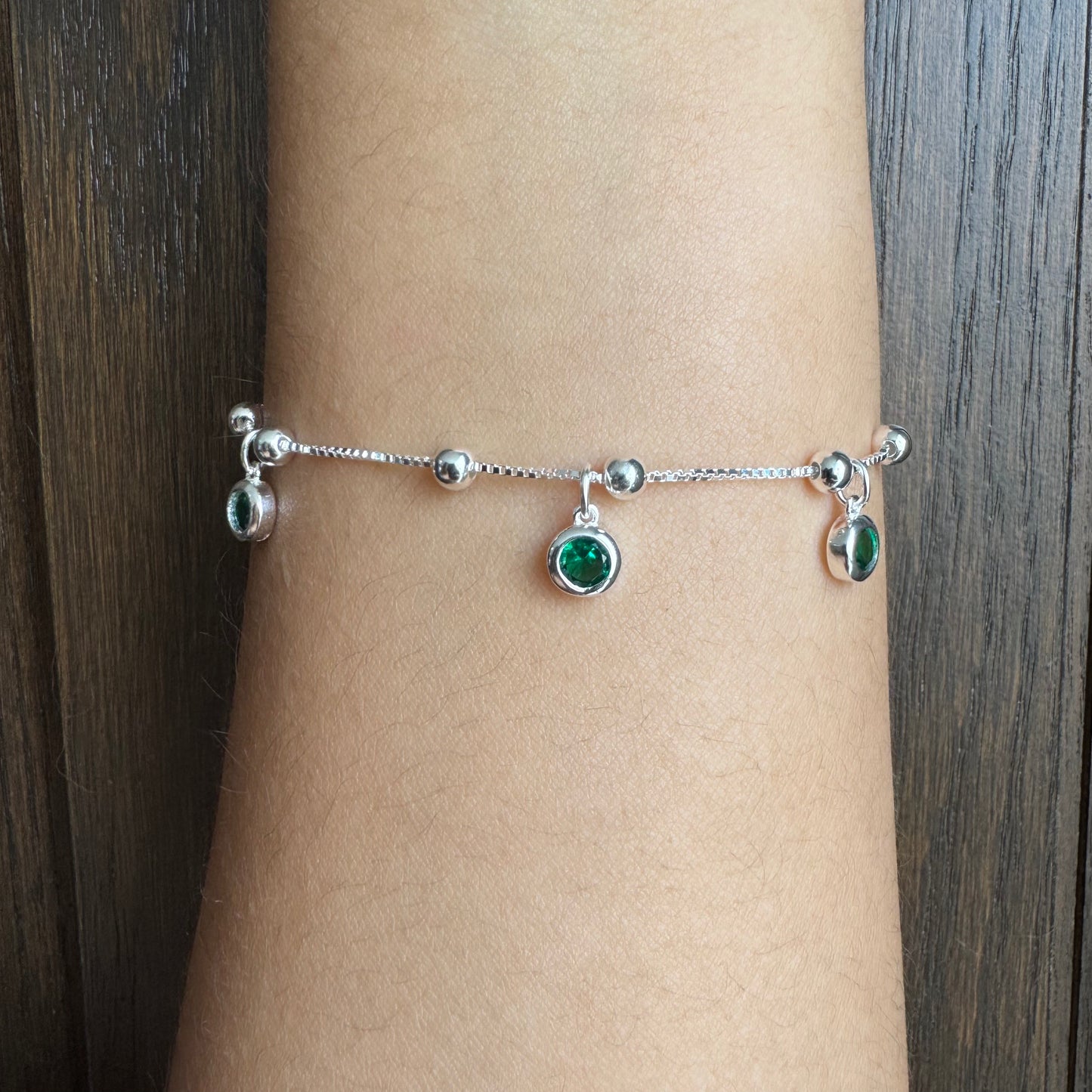 Pulsera Zirconias Colgantes