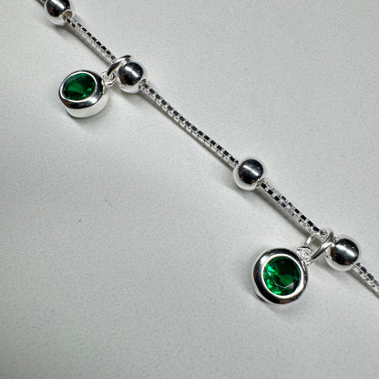 Pulsera Zirconias Colgantes