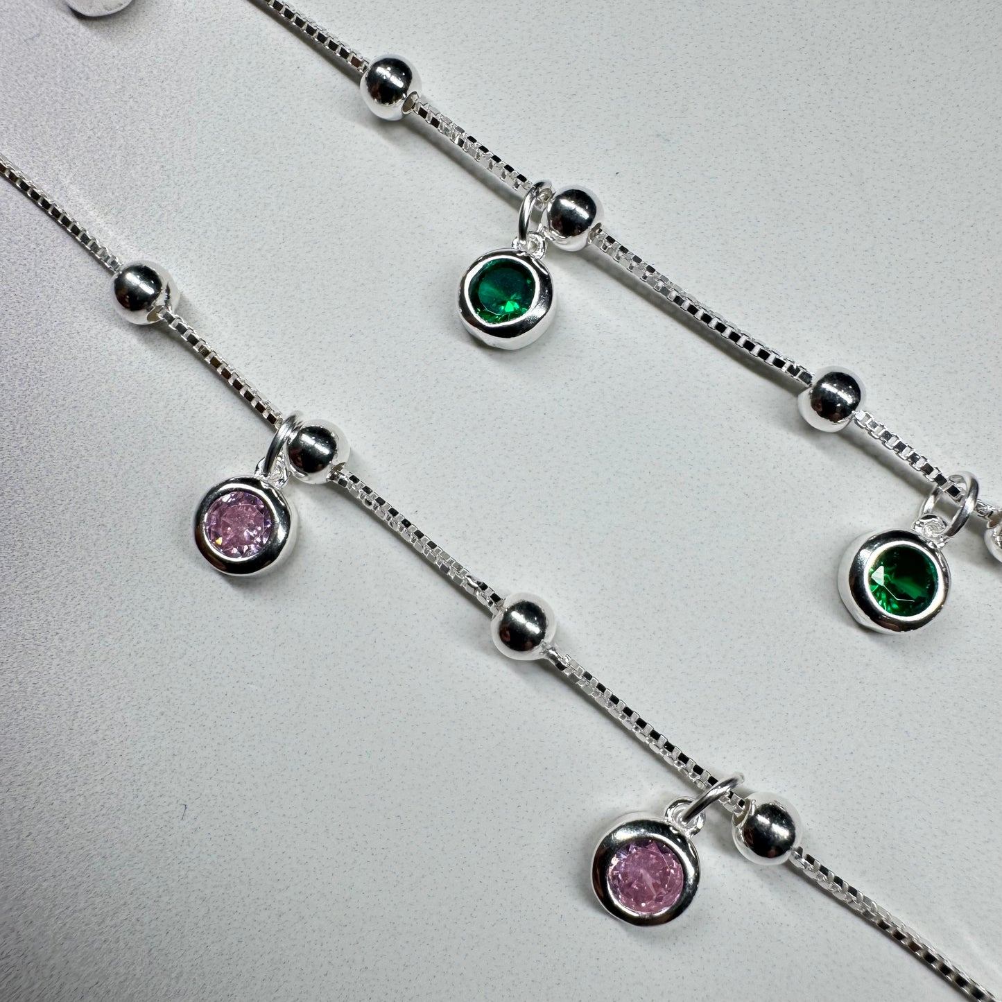 Pulsera Zirconias Colgantes
