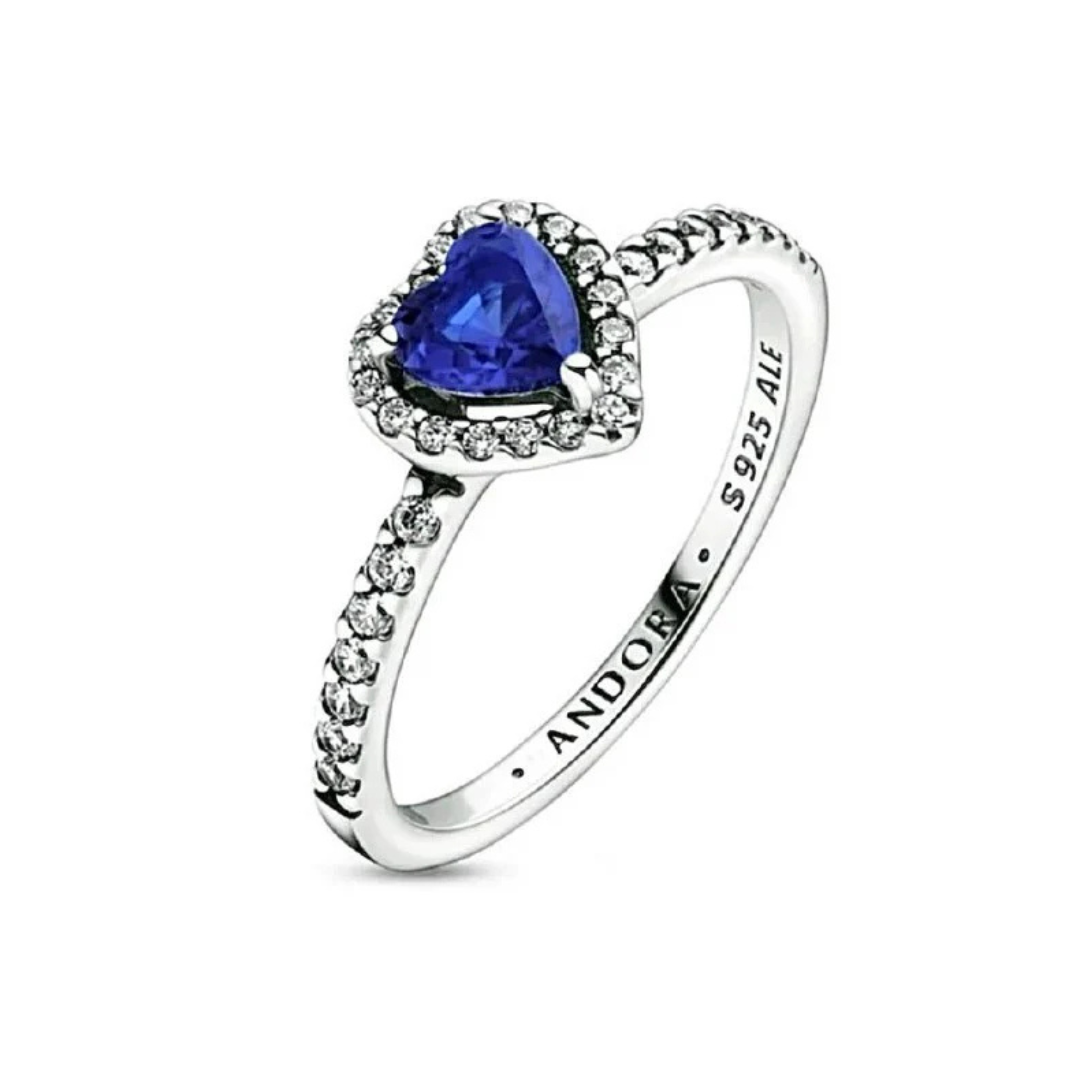 Anillo Corazón Zirconia Rosa