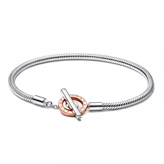 Pulsera de Nudo Atravesado en Gold Rose